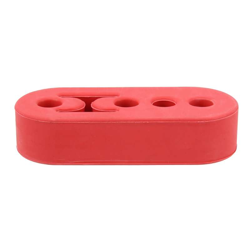 Universal Car 4 Holes Adjustable Rubber Mounting Bracket Exhaust Tube Hanging Rubber Tube(Black)
