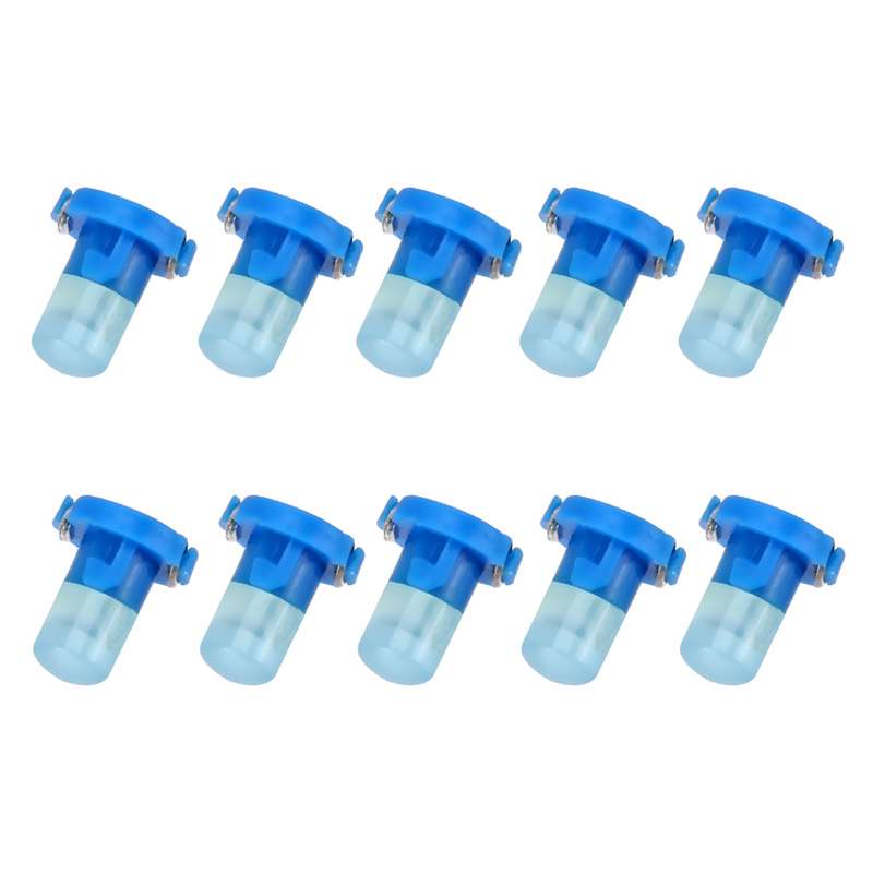 10 PCS 2W T3 Wedge Instrument Panel LED Light Dashboard Gauge Cluster Indicator Lamp Bulb(Blue Light
