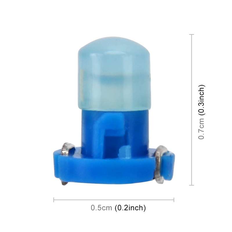 10 PCS 2W T3 Wedge Instrument Panel LED Light Dashboard Gauge Cluster Indicator Lamp Bulb(Blue Light