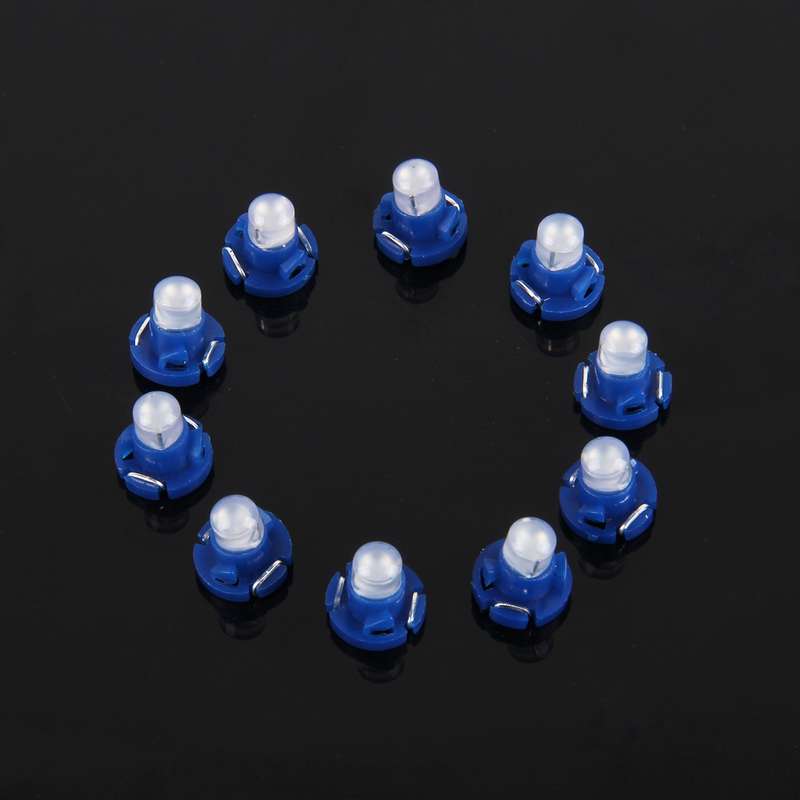 10 PCS 2W T4.2 Wedge Instrument Panel LED Light Dashboard Indicator Lamp Bulb(Ice Blue Light)