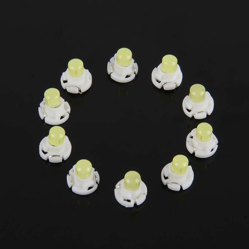 10 PCS 2W T4.2 Wedge Instrument Panel LED Light Dashboard Indicator Lamp Bulb(Ice Blue Light)