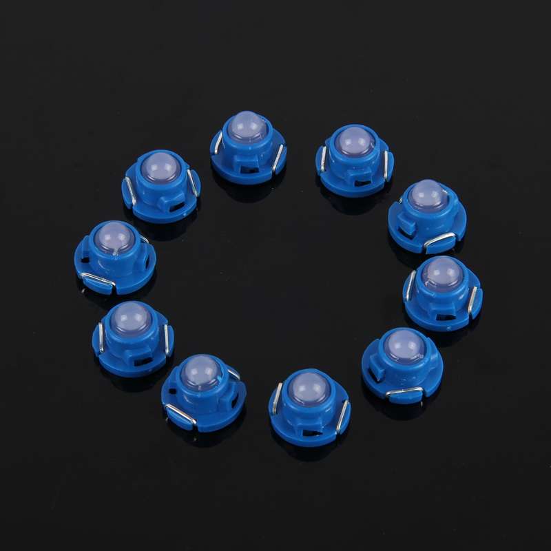 10PCS 2W T4.7 Wedge Instrument Panel LED Light Dashboard Gauge Cluster Indicator Lamp Bulb (Blue Lig