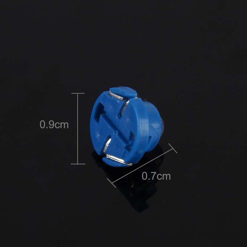 10PCS 2W T4.7 Wedge Instrument Panel LED Light Dashboard Gauge Cluster Indicator Lamp Bulb (Blue Lig