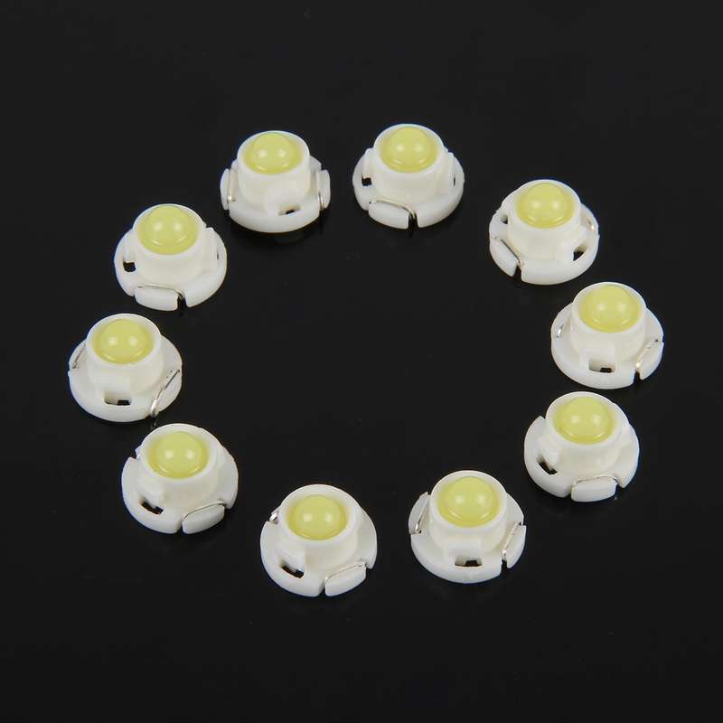 10PCS 2W T4.7 Wedge Instrument Panel LED Light Dashboard Gauge Cluster Indicator Lamp Bulb (Blue Lig