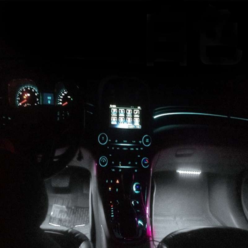 2 in 1 4.5W 18 SMD-5050-LEDs RGB Car Interior Floor Decoration Atmosphere Neon Light Lamp, DC 12V(Wh