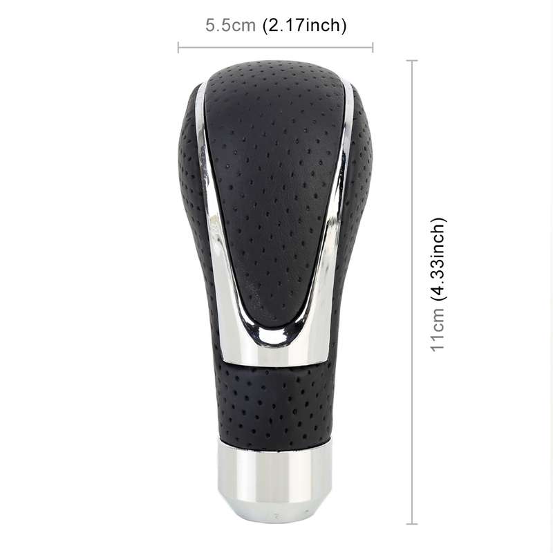 Universal Car PU Leather and Metal Gear Shift Knob Modified Auto Car Transmission Shift Lever Knob(B