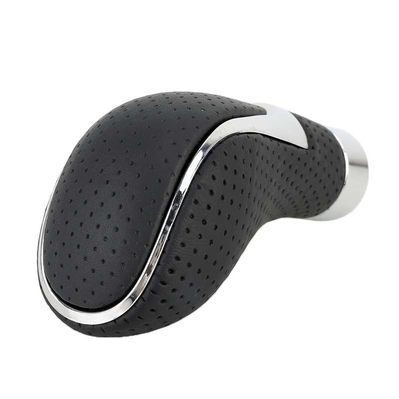 Universal Car PU Leather and Metal Gear Shift Knob Modified Auto Car Transmission Shift Lever Knob(B