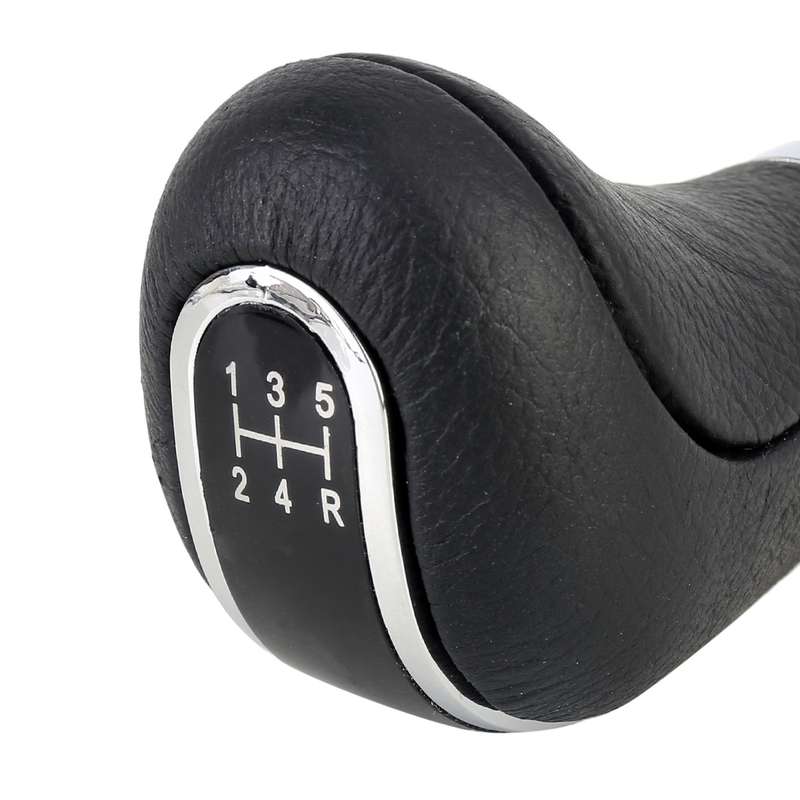 Universal Car Leather Metal Gear Shift Knob Modified Car Auto Transmission Shift Lever Knob(Black)
