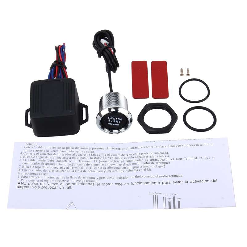 One-button Start Starter Switch with Illumination Engine Start Pivot Illumination Starter with Blue