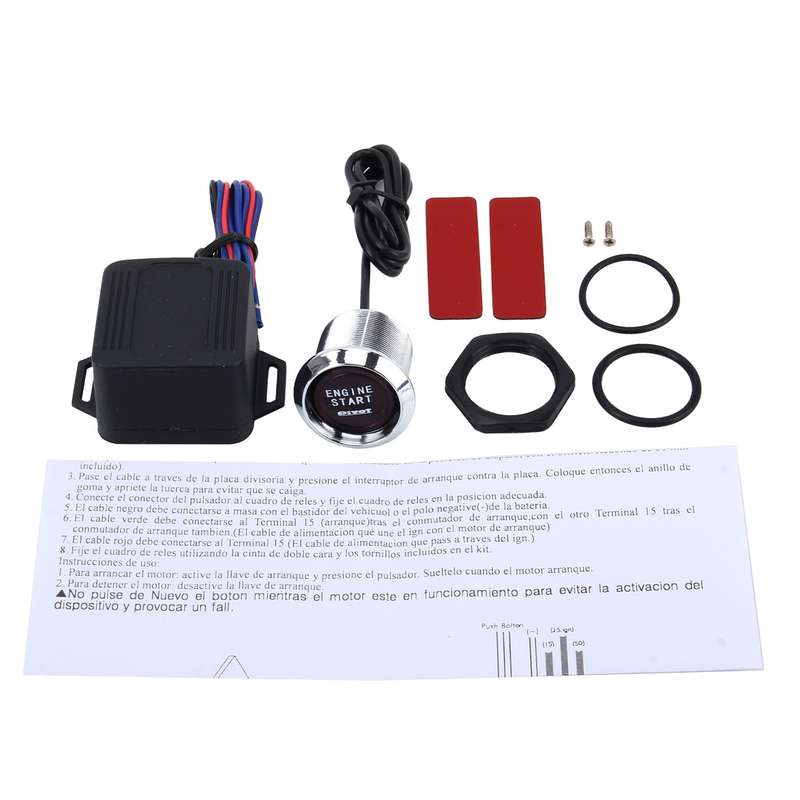 One-button Start Starter Switch with Illumination Engine Start Pivot Illumination Starter with Blue