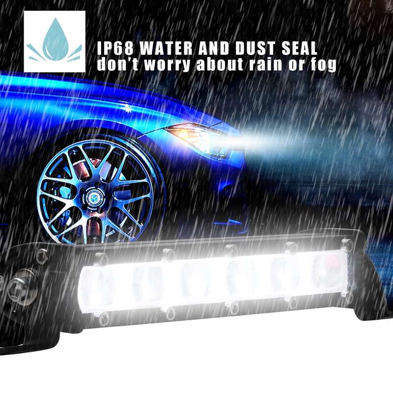 2 PCS 8 inch 18W 6000K IP67 1800ML Car Boat Marine Work Lights Spotlight LED Bulbs, DC 9-30V