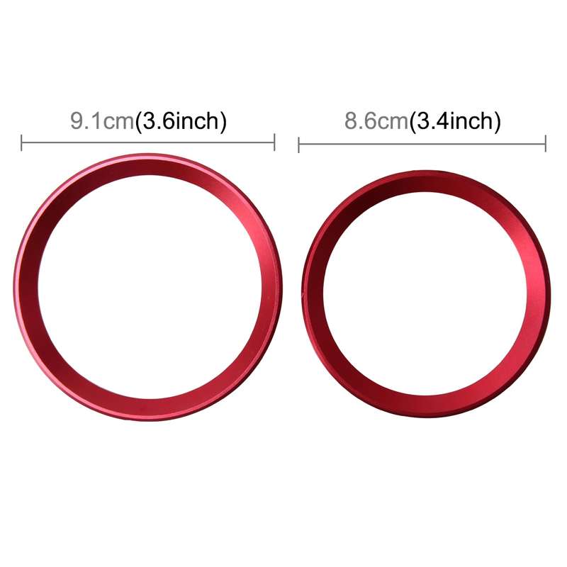 2 PCS/Set Zinc Alloy Steering Wheel Decoration Ring Sticker Logo Car Styling Modification Car Front