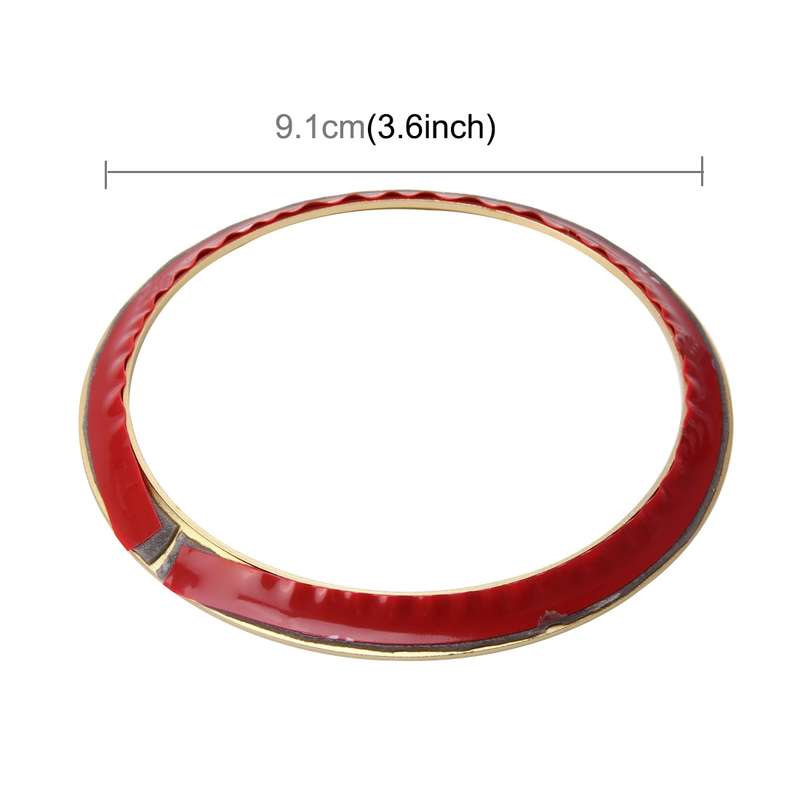 2 PCS Car Logo Decorative Circle Steering Wheel Decoration Ring Sticker Logo Car Styling Modificatio