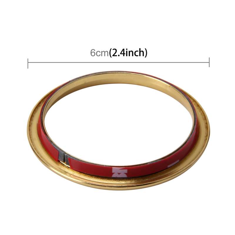 4 PCS Car Outlet Decorative Rings Aluminum Alloy Air Outlet Chrome Trim Ring Car Dashboard Air Vent
