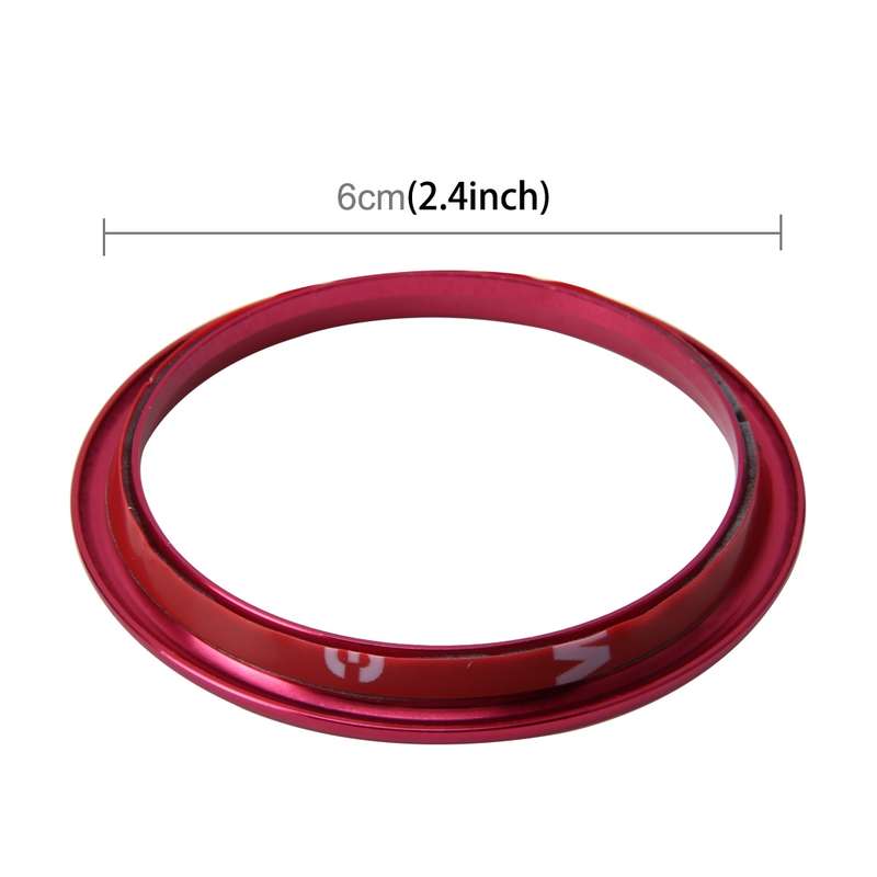 4 PCS Car Outlet Decorative Rings Aluminum Alloy Air Outlet Chrome Trim Ring Car Dashboard Air Vent