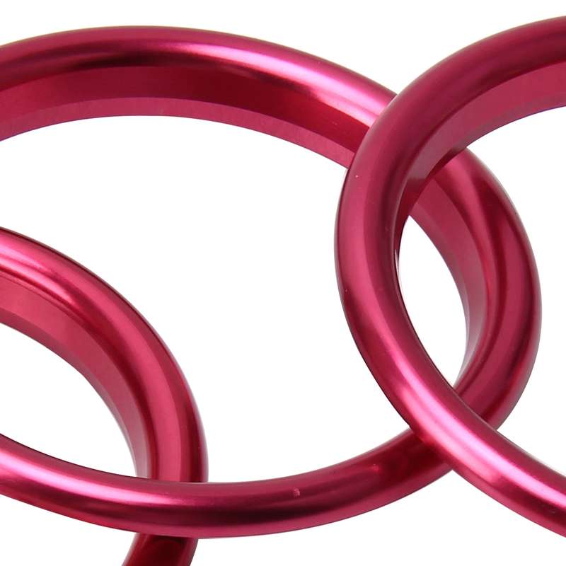 4 PCS Car Outlet Decorative Rings Aluminum Alloy Air Outlet Chrome Trim Ring Car Dashboard Air Vent