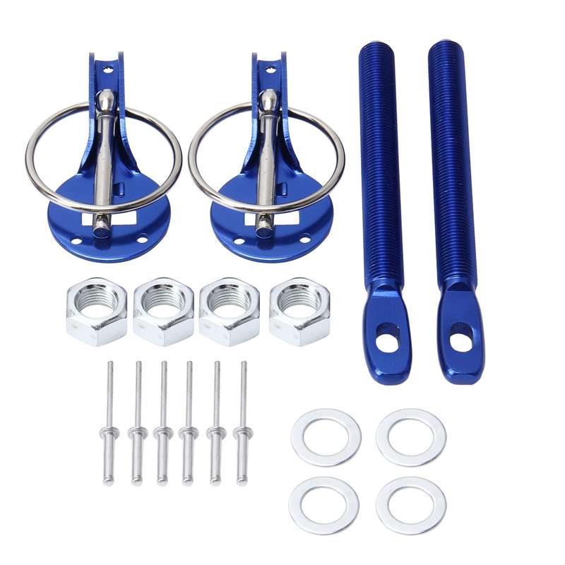 A Pair Universal Automobile Engine Cover Lock Carbon Fiber Hood Lock Car Modification Cover Lock Pul