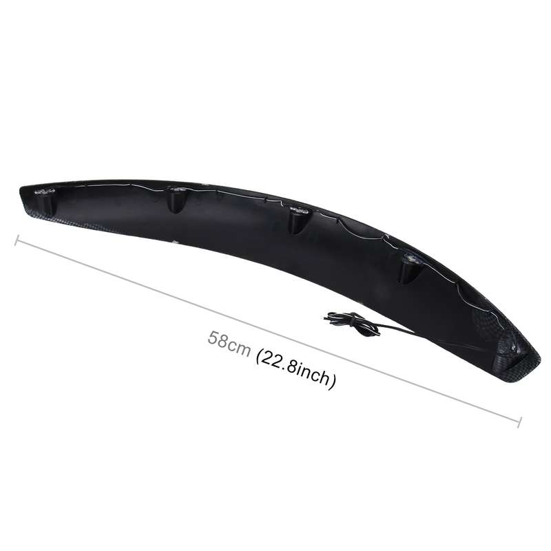 2 PCS 58cm Car Stickers Rubber Round Arc Strips Fender Flares Wheel Eyebrow Decal Sticker(Black)