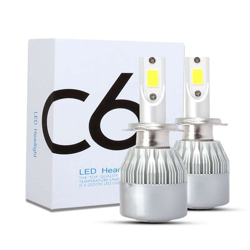 2 PCS H7 18W 1800 LM 8000K IP68 Casnbus Constant Current Car LED Headlight with 2 COB Lamps, DC 9-36
