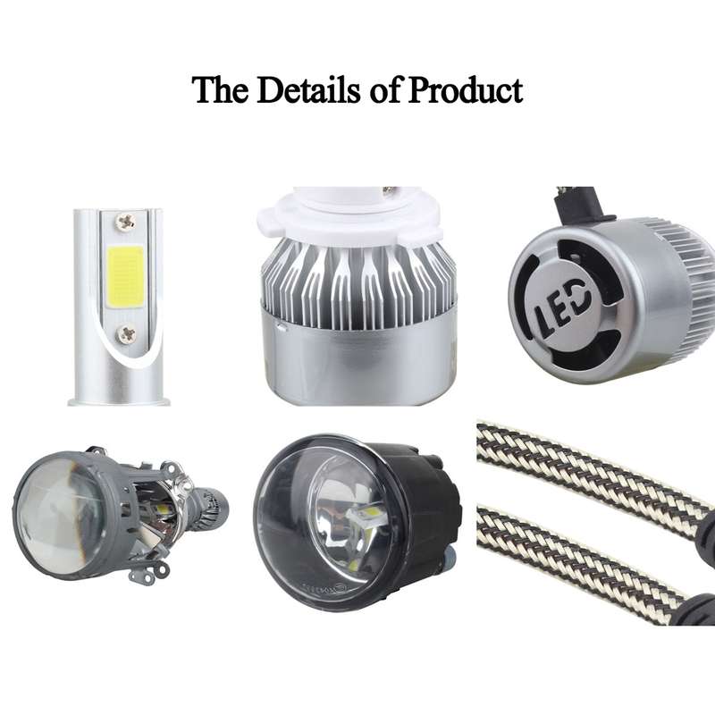 2 PCS 9006 18W 1800 LM 6000K IP68 Casnbus Constant Current Car LED Headlight with 2 COB Lamps, DC 9-