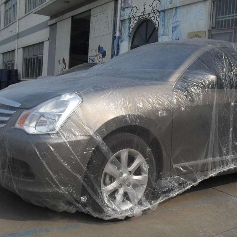 Outdoor Universal Waterproof Anti-Dust Sunproof 3-Compartment Sedan Disposal PE Car Cover, Fits Cars