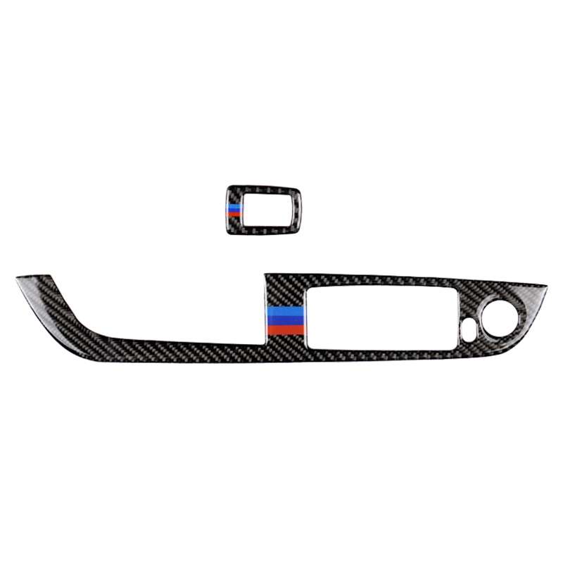 Car Carbon Fiber Window Lift Panel Without Folding Key Three Color Decorative Sticker for BMW Z4 Lef