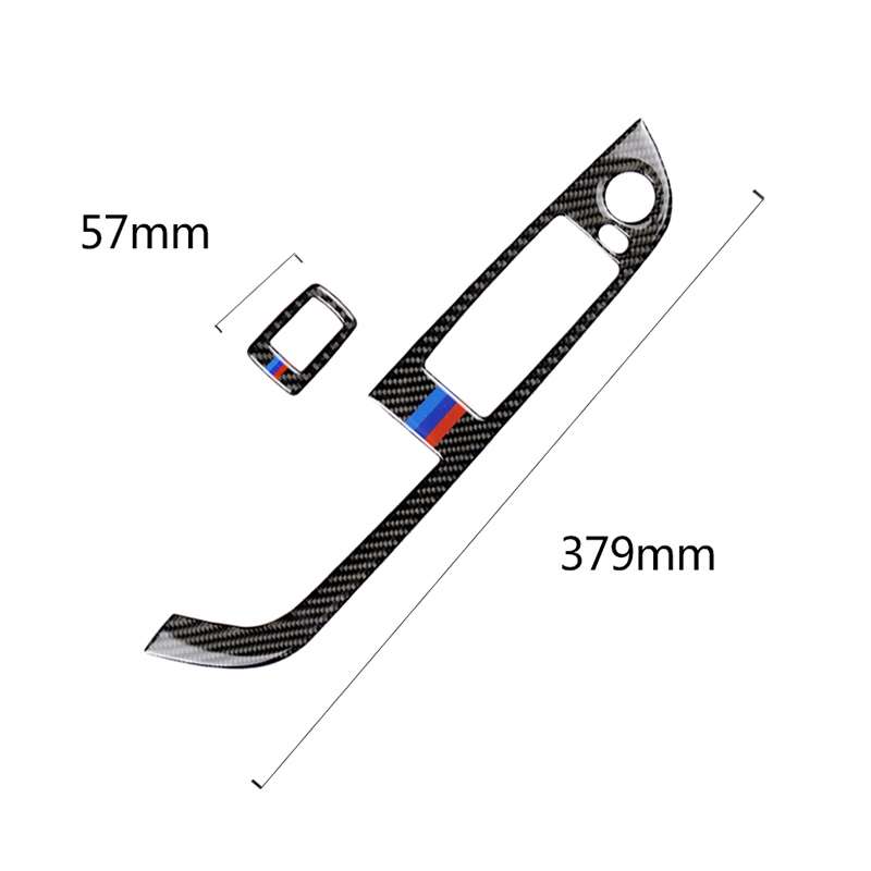 Car Carbon Fiber Window Lift Panel Without Folding Key Three Color Decorative Sticker for BMW Z4 Lef