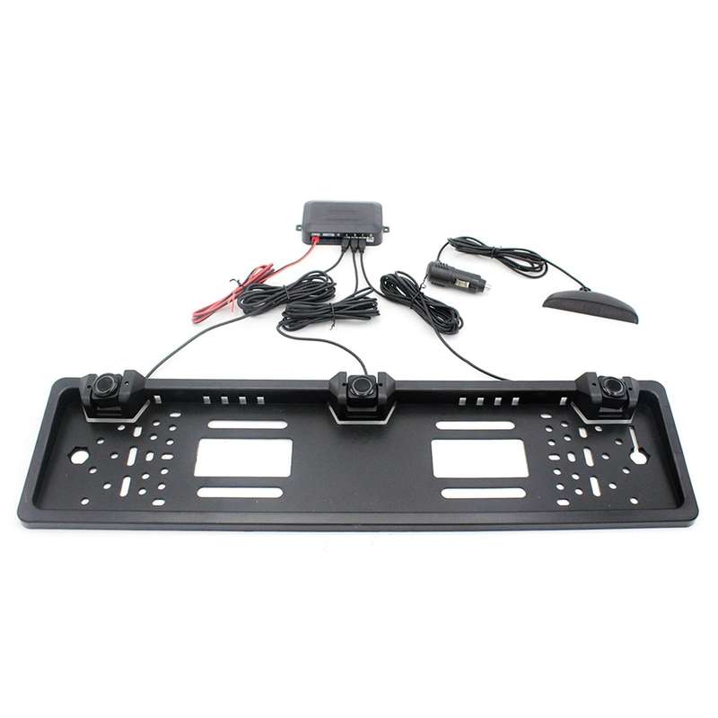 PZ300L-W Wireless Europe Car License Plate Frame Parking Sensors Reversing Radar with 3 Radar Detect