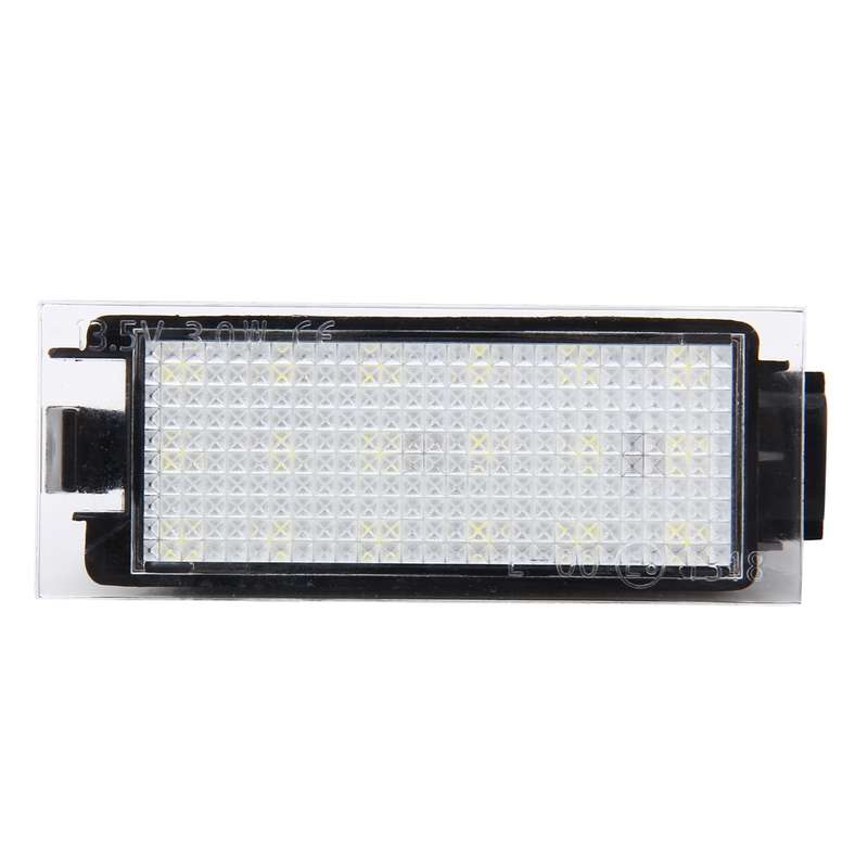 2 PCS License Plate Light with 18 SMD-3528 Lamps for Renault,2W 120LM,6000K, DC12V(White Light)