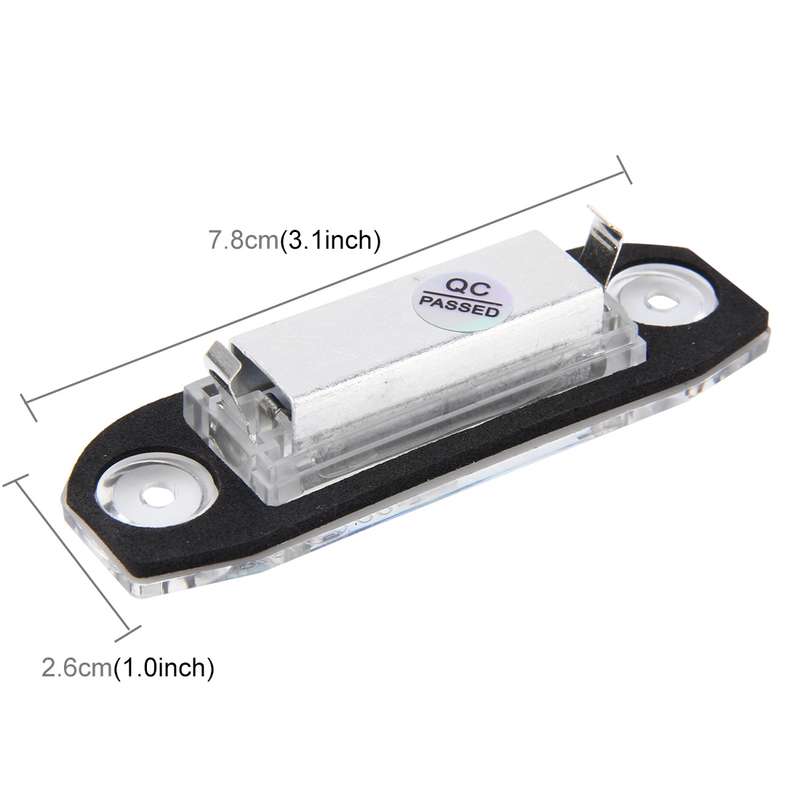 2 PCS License Plate Light with 3 SMD-5050 Lamps for Volvo,2W 120LM,6000K, DC12V(White Light)