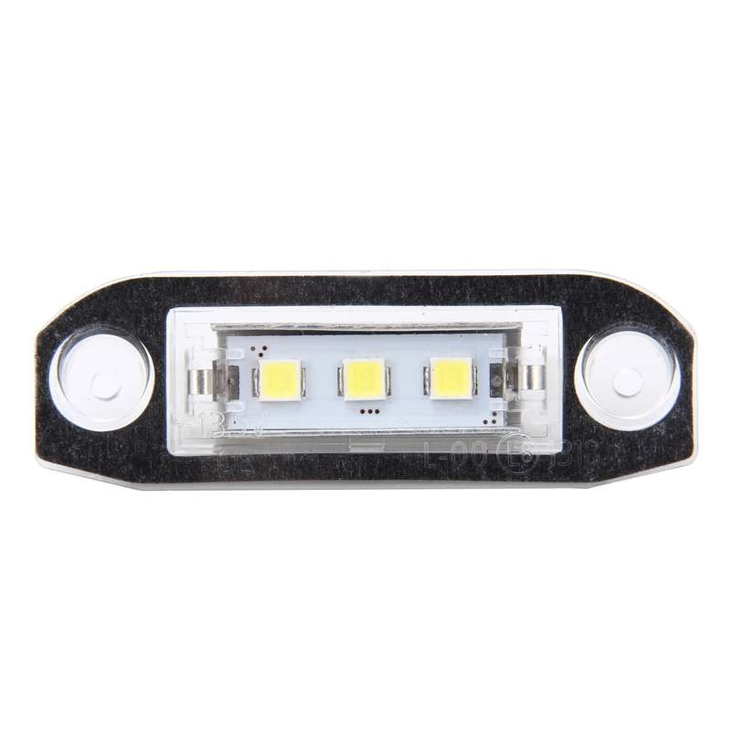 2 PCS License Plate Light with 3 SMD-5050 Lamps for Volvo,2W 120LM,6000K, DC12V(White Light)