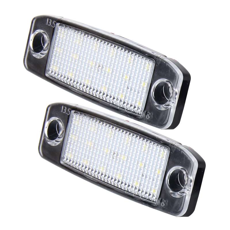2 PCS LED License Plate Light with 18 SMD-3528 Lamps for Hyundai Sonata,2W 120LM,6000K, DC12V(White