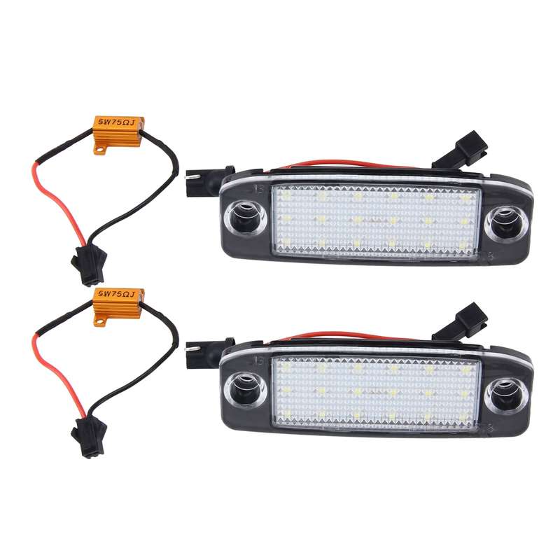 2 PCS LED License Plate Light with 18 SMD-3528 Lamps for Hyundai Sonata,2W 120LM,6000K, DC12V(White