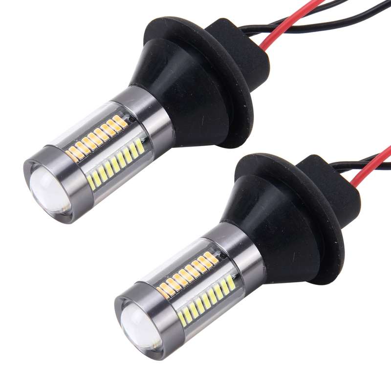 2PCS 1156/Ba15s 5W 300LM 66LEDs SMD-4014 Car Tail Bulb Turn Signal Auto Reverse Lamp Daytime Turn Ru