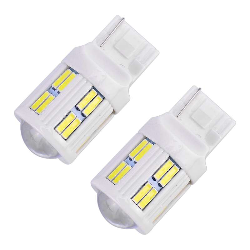2 PCS T20 / 7440 3W DC 12V 6000K 200LM Car Auto Ceramics Turn Lights / Reversing Light 16LEDs SMD-70