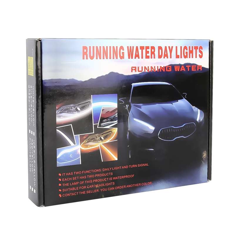 2 PCS 60cm DC12V 19W Ultra-thin Car Colorful Turn Lights / Running Lights SMD-5050 LED Bulbs