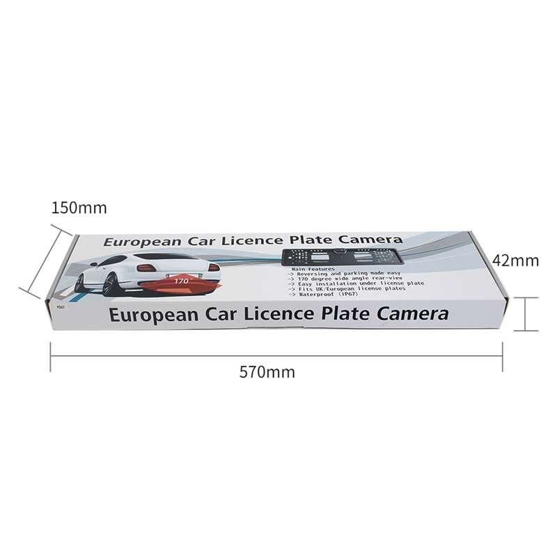 PZ421-WF Europe Car License Plate Frame 170 Degree WIFI Rear View Camera