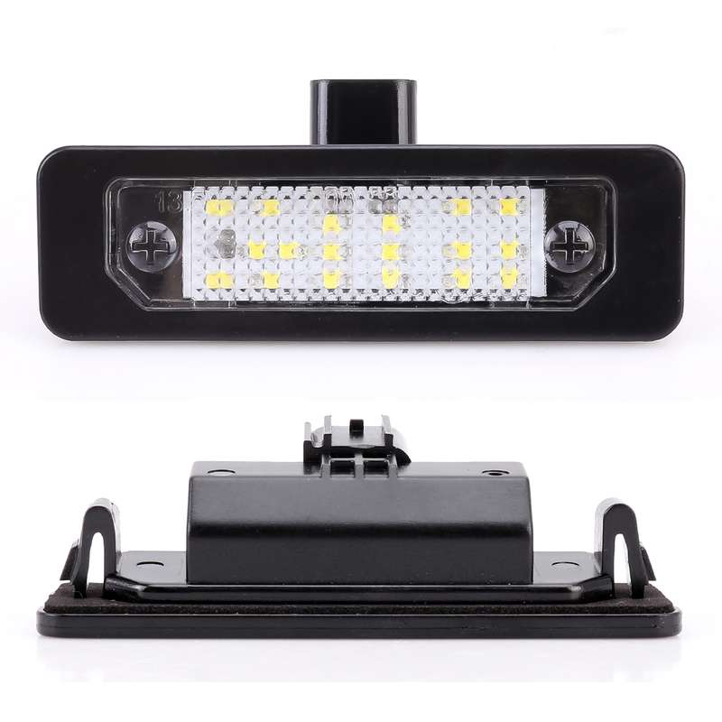 2 PCS DC 12V 3W 150LM 6000K LED License Plate Light 18LEDs SMD-3528 Bulbs Lamps for Ford Mustang 201