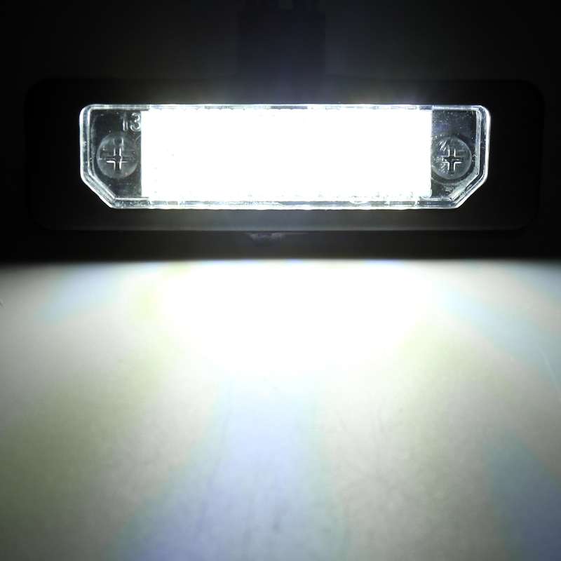 2 PCS DC 12V 3W 150LM 6000K LED License Plate Light 18LEDs SMD-3528 Bulbs Lamps for Ford Mustang 201