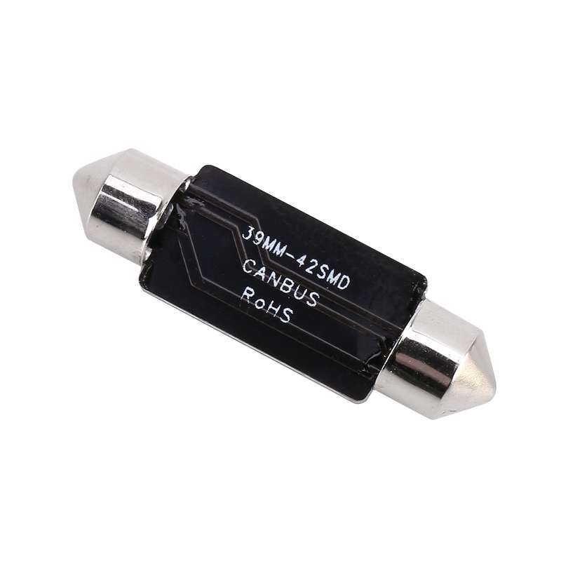2 PCS 39mm DC12V / 1.2W / 6000K / 80LM 42LEDs SMD-3014 Car License Plate Light / Dome Light, with De
