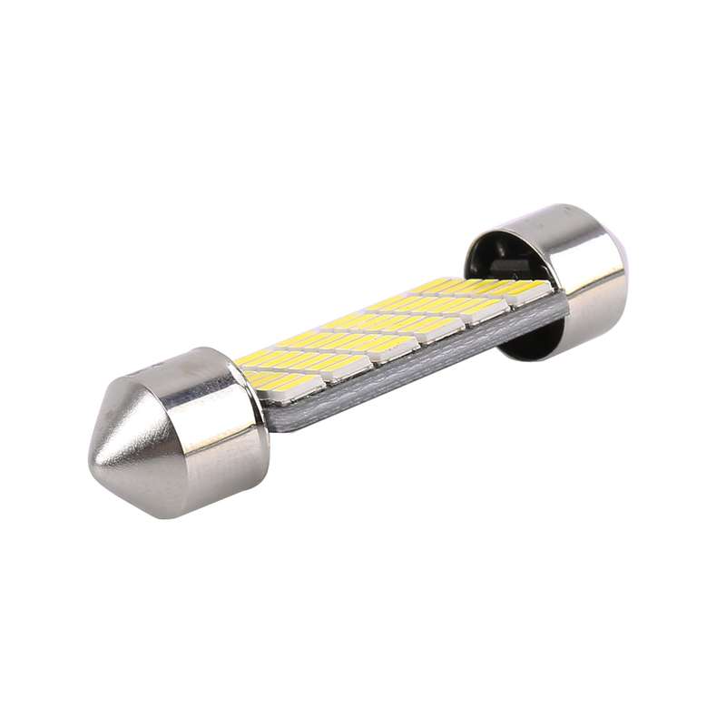 2 PCS 39mm DC12V / 1.2W / 6000K / 80LM 42LEDs SMD-3014 Car License Plate Light / Dome Light, with De
