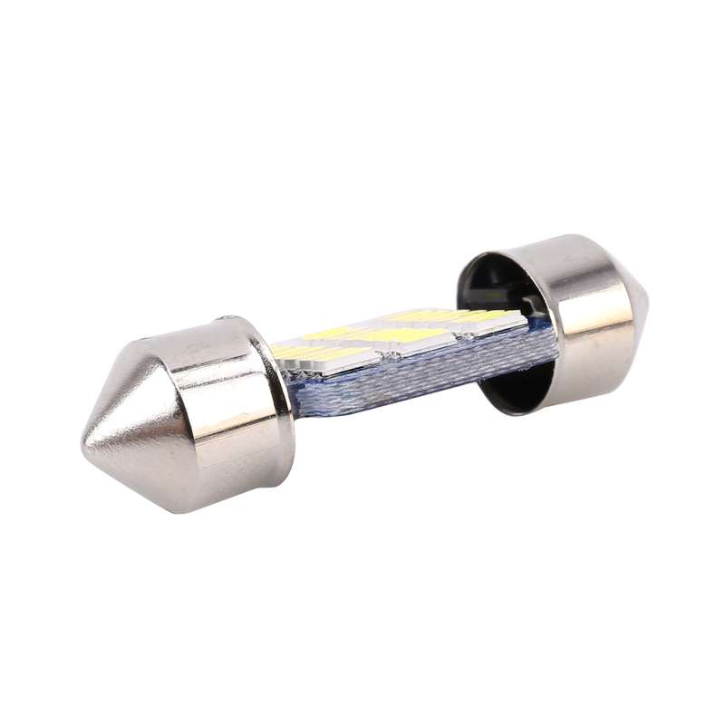 2 PCS 31mm DC12V / 1W / 6000K / 65LM 21LEDs SMD-3014 Car License Plate Light / Dome Light, with Deco