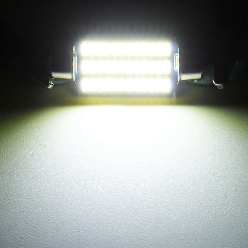 2 PCS 41mm DC12V / 1.5W / 6000K / 100LM 36LEDs SMD-3014 Car License Plate Light / Dome Light, with D