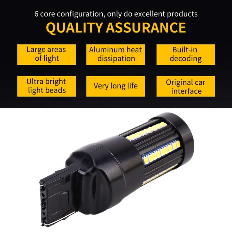 2 PCS T20 / 7440 DC9-16V / 8.2W / 6000K / 655LM Car Auto Reversing Lights / Turn Light 66LEDs SMD-20