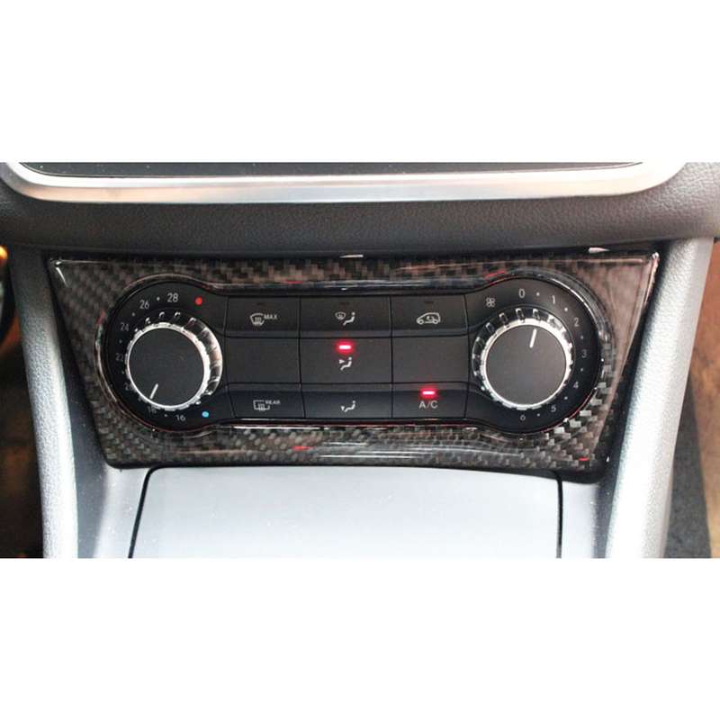 Car Carbon Fiber Air Conditioning Knob Sound Control Panel Decorative Sticker for Mercedes-Benz GLA