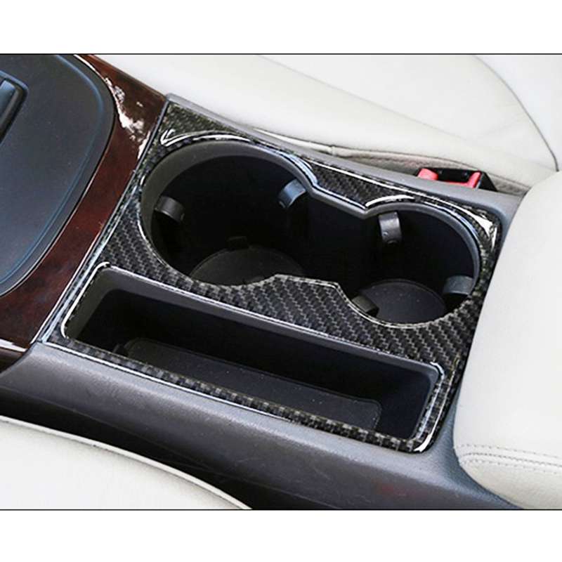 Car Carbon Fiber Water Cup Holder Decorative Sticker for Audi A4L / A5 / Q5 2009-2016