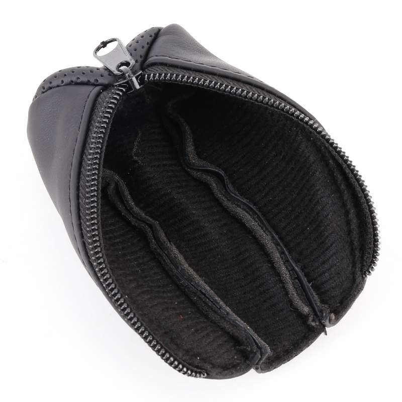 Universal Nonslip Breathable Genuine Leather Car Gear Shift Knob Cover(Brown)