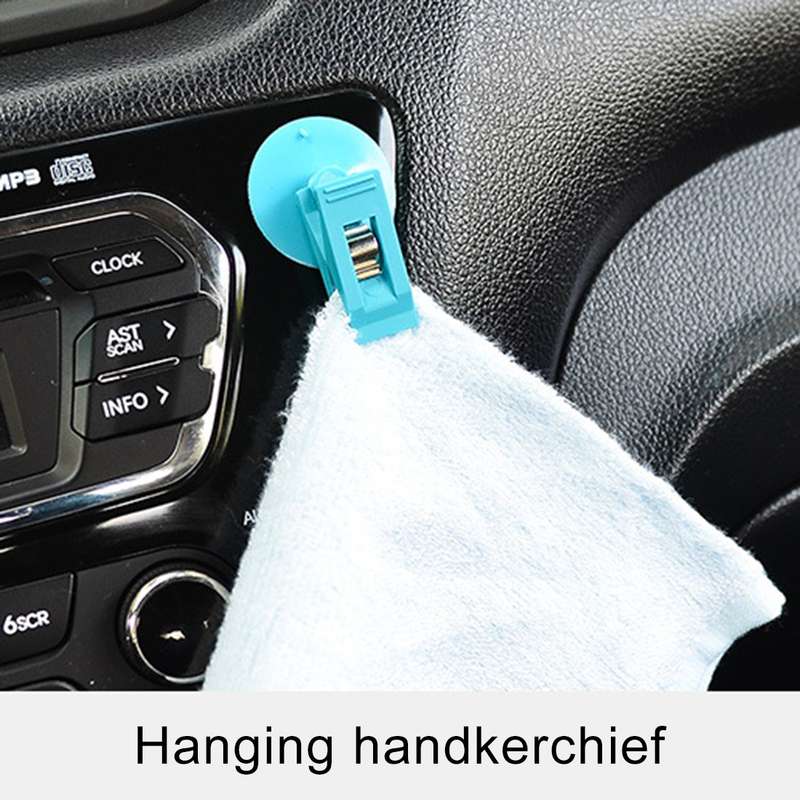 2 PCS Car Windshield Multi-functional Suction Cup Clip, Random Color Delivery