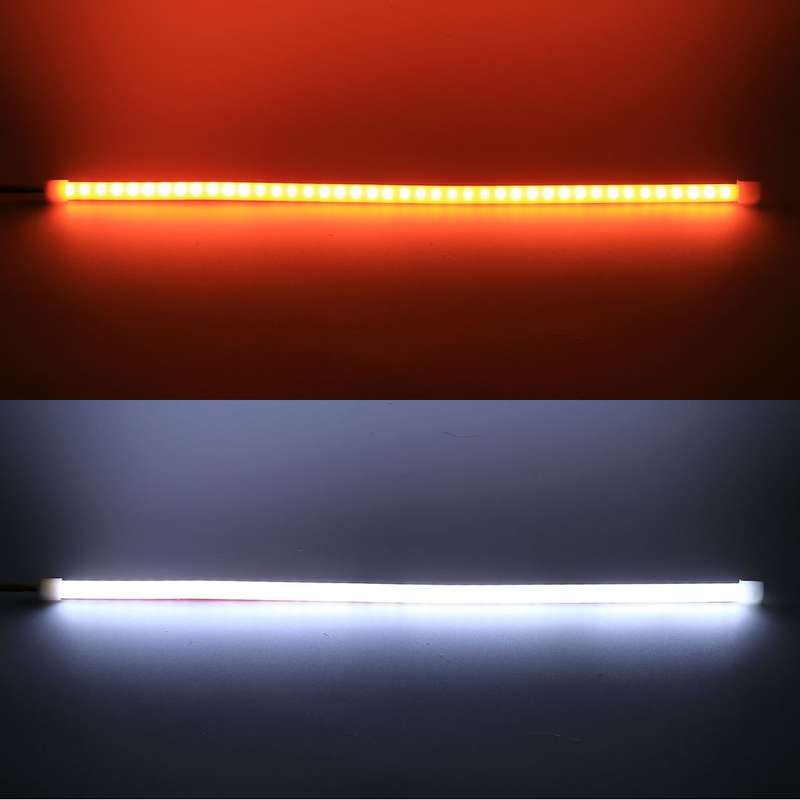 2 PCS 60cm DC12V 5W Ultra-thin Car Auto Double Colors Turn Lights / Running Lights (Turn Lights: Yel