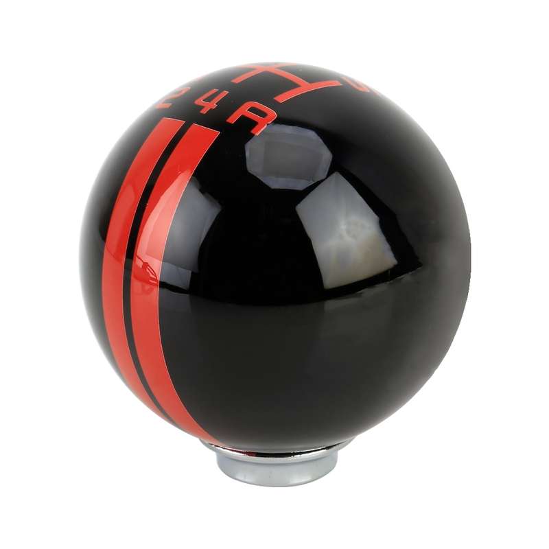 Universal Vehicle Ball Shape Modified Resin Shifter Manual 5-Speed Gear Shift Knob (Black Red)